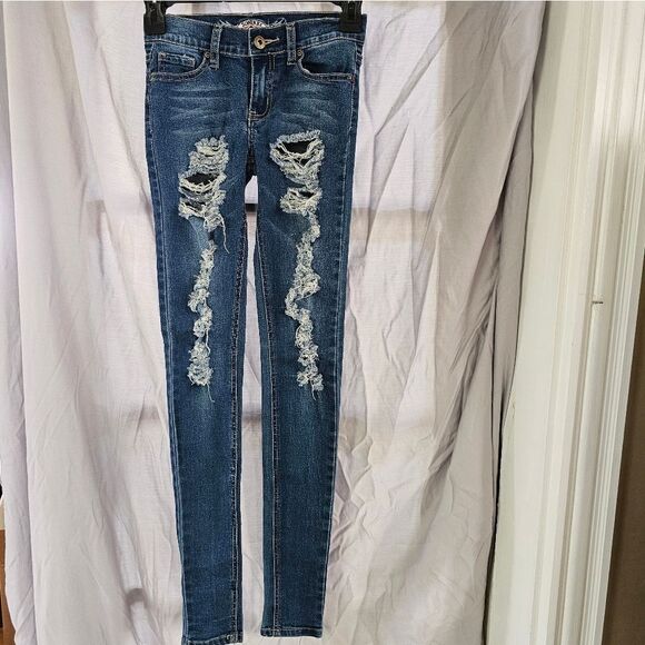 So Nikki girls distressed skinny jeans Size 12 - Picture 1 of 8